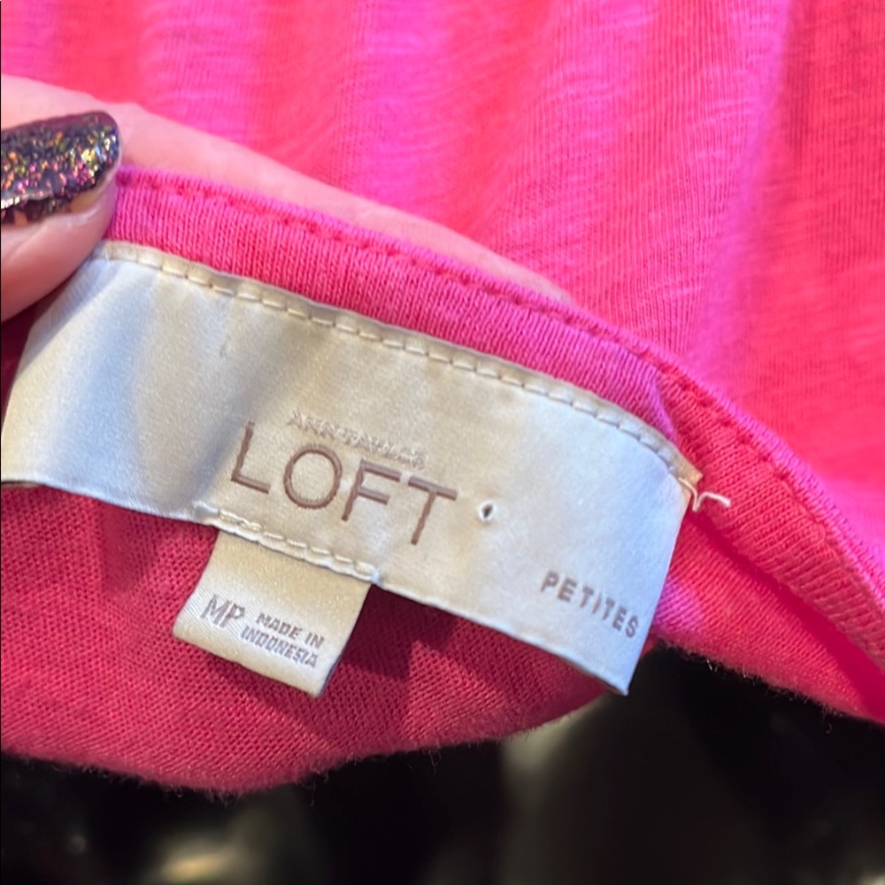 LOFT Pink Ruffle Midi Dress - Picture 4 of 5